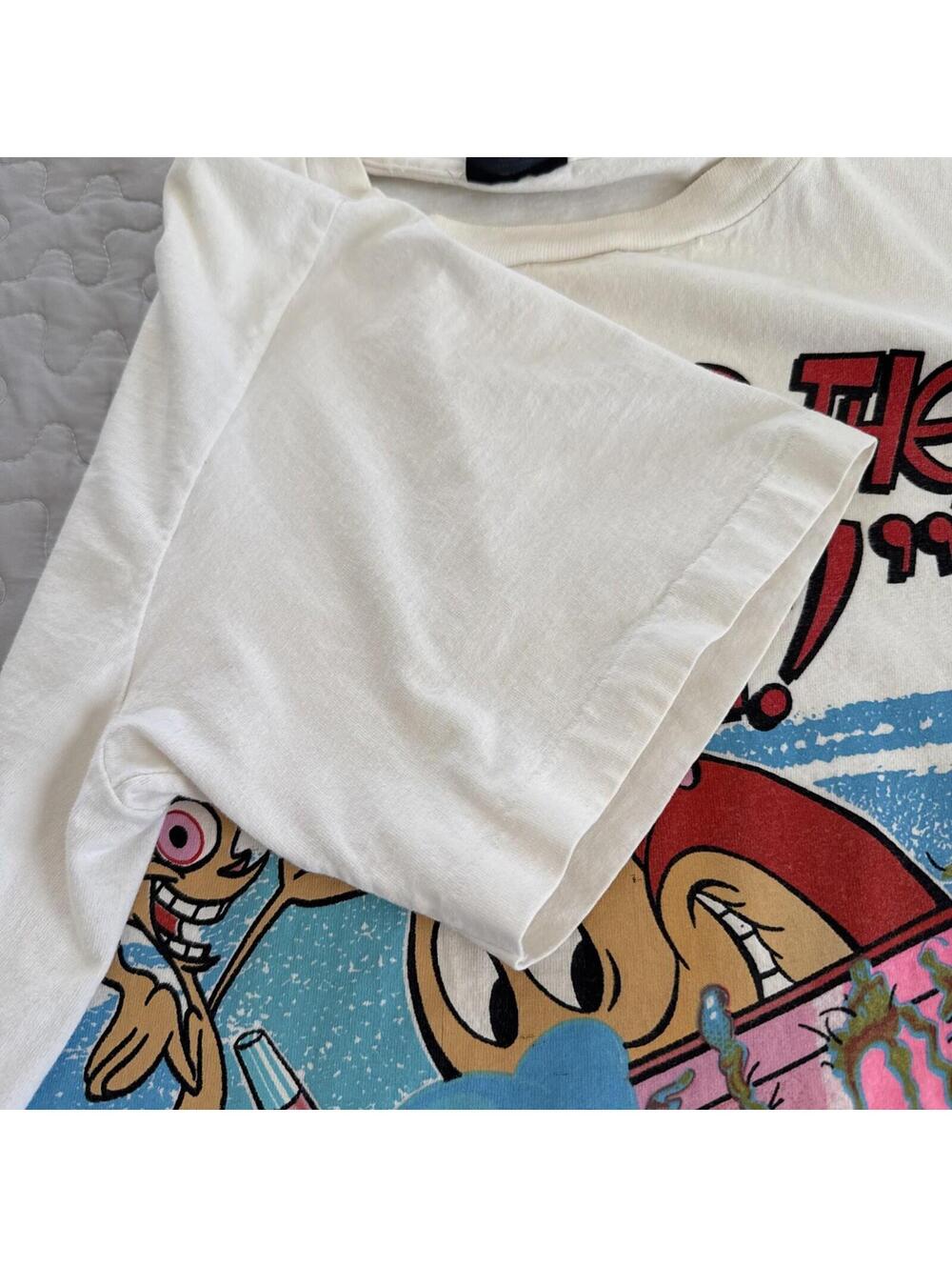 Ren and Stimpy T Shirt Vintage 1992 Single Stitch Men's XL MTV Nicktoons Changes - Picture 8 of 14